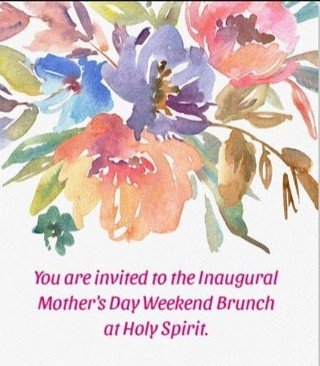 Join us Saturday, May 11 at 11 am for our Mother's Day Weekend Brunch in the Library! If you are able to attend, please contact Suzy Spencer.