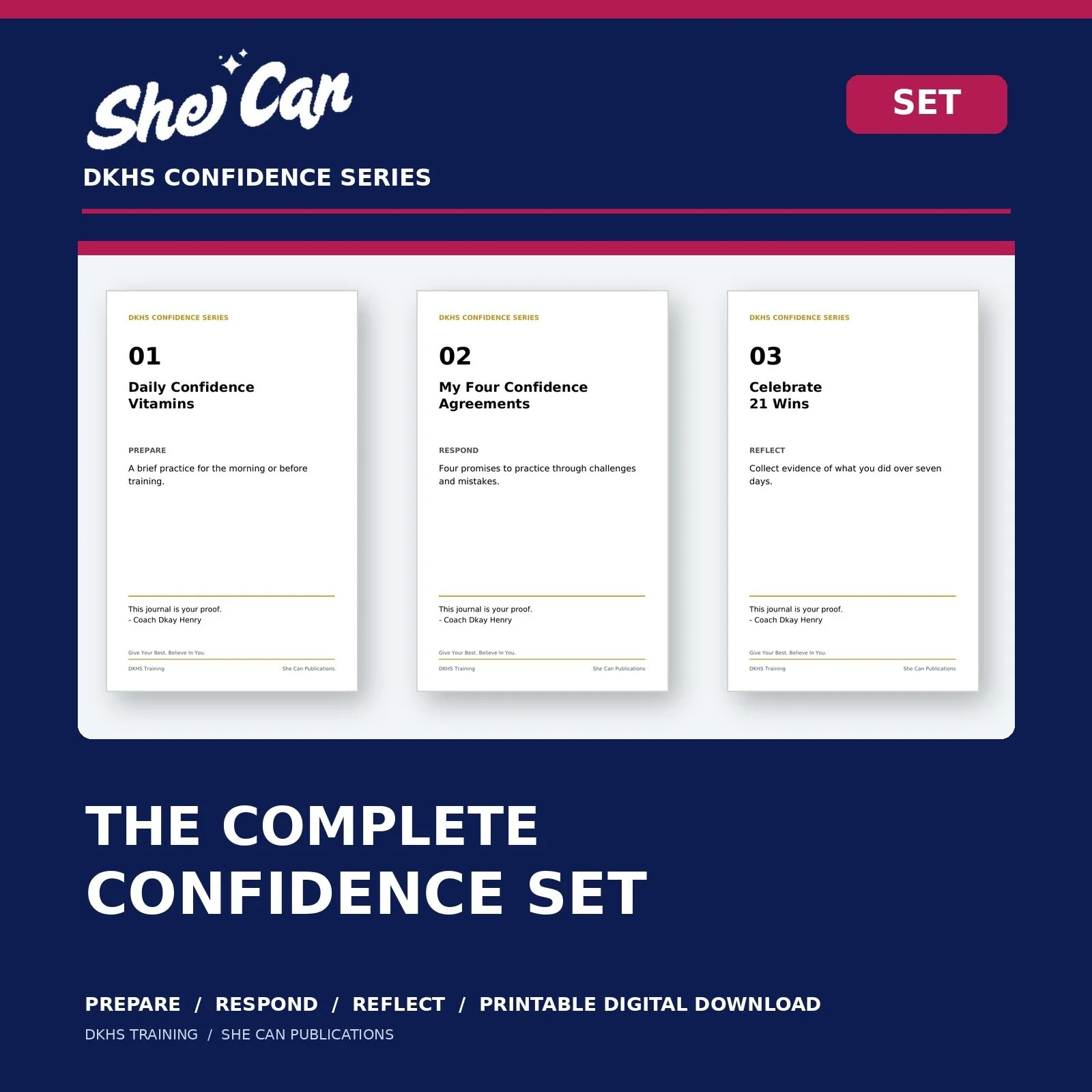 She Can Confidence Activity Set | Three Player Activities + Parent Guides