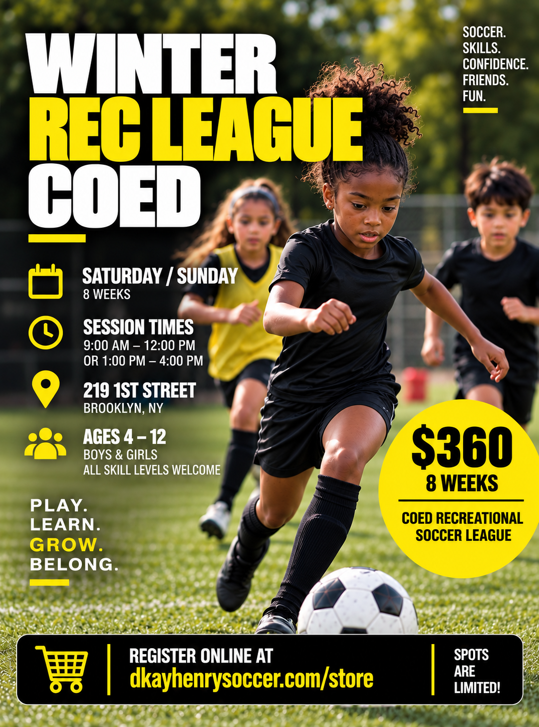 Winter Youth Soccer League | Ages 4–12