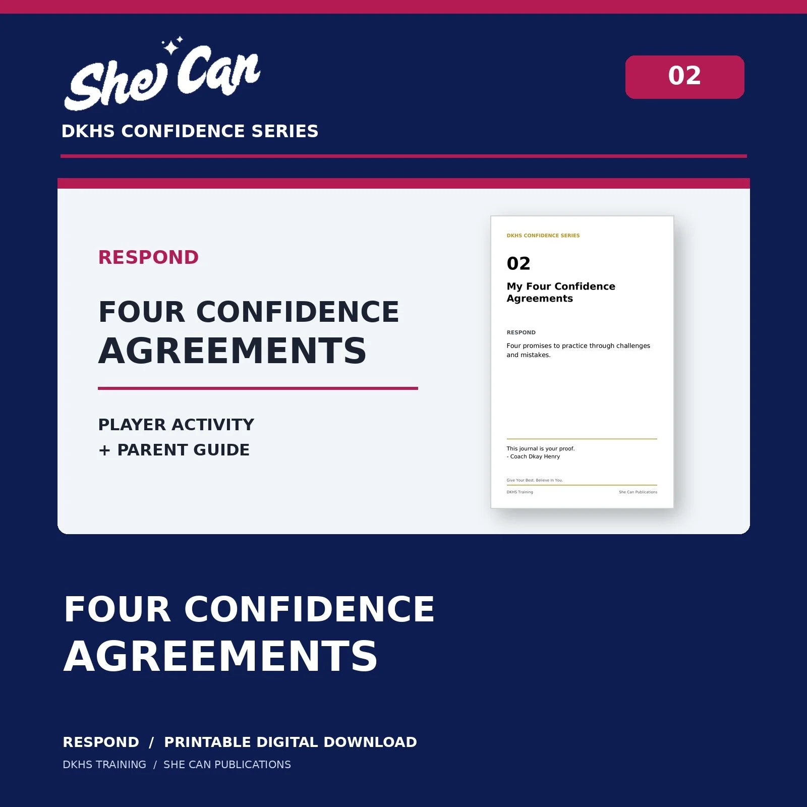 Four Confidence Agreements | Player + Parent Activity