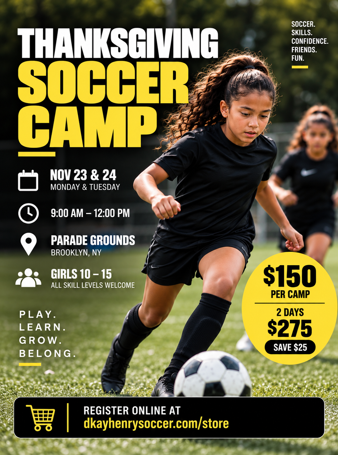 Thanksgiving Soccer Camp | Nov 23 & 24, 2026