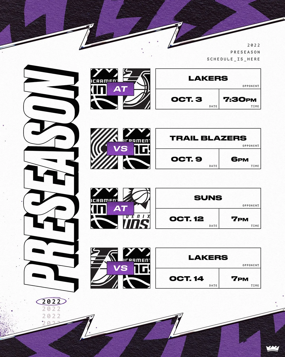   Preseason Schedule Release  