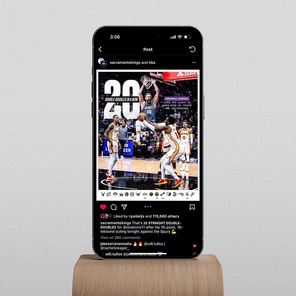   The NBA    posted my work    when Sabonis was playing well.  