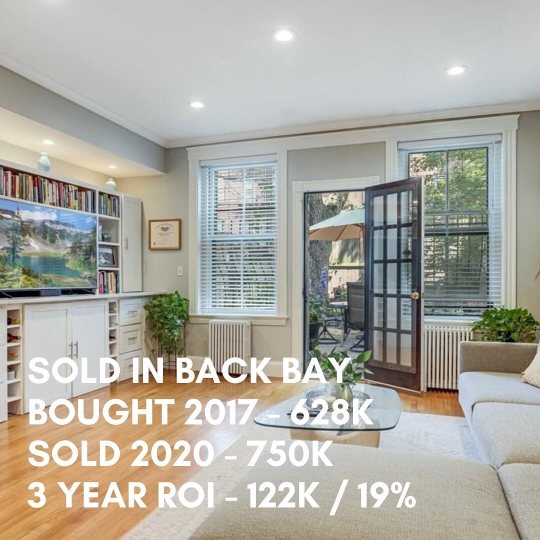 SOLD IN BACK BAY - 1 BED 🛏 1 BATH 🛀 with private garden patio. Located on Marlboro Street, Blocks from Newbury St, Boston Common, and the Green Line...that&rsquo;s by walk by the way. This place is located in a rectangle that I consider as one of t