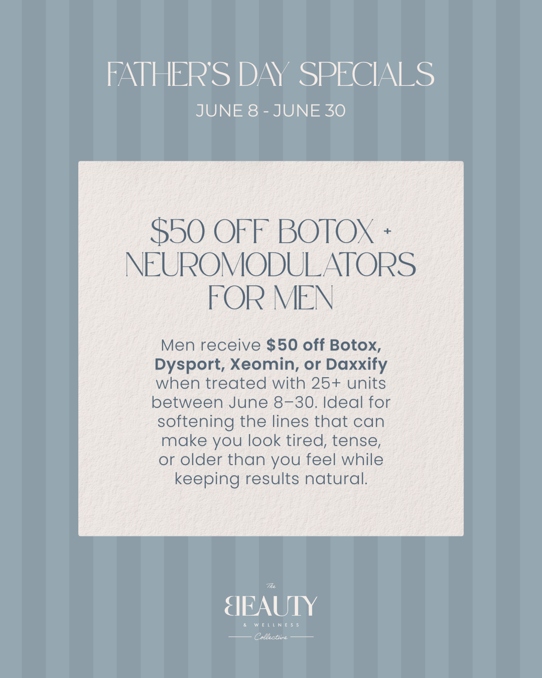 $50 Off Botox + Neuromodulators for Men