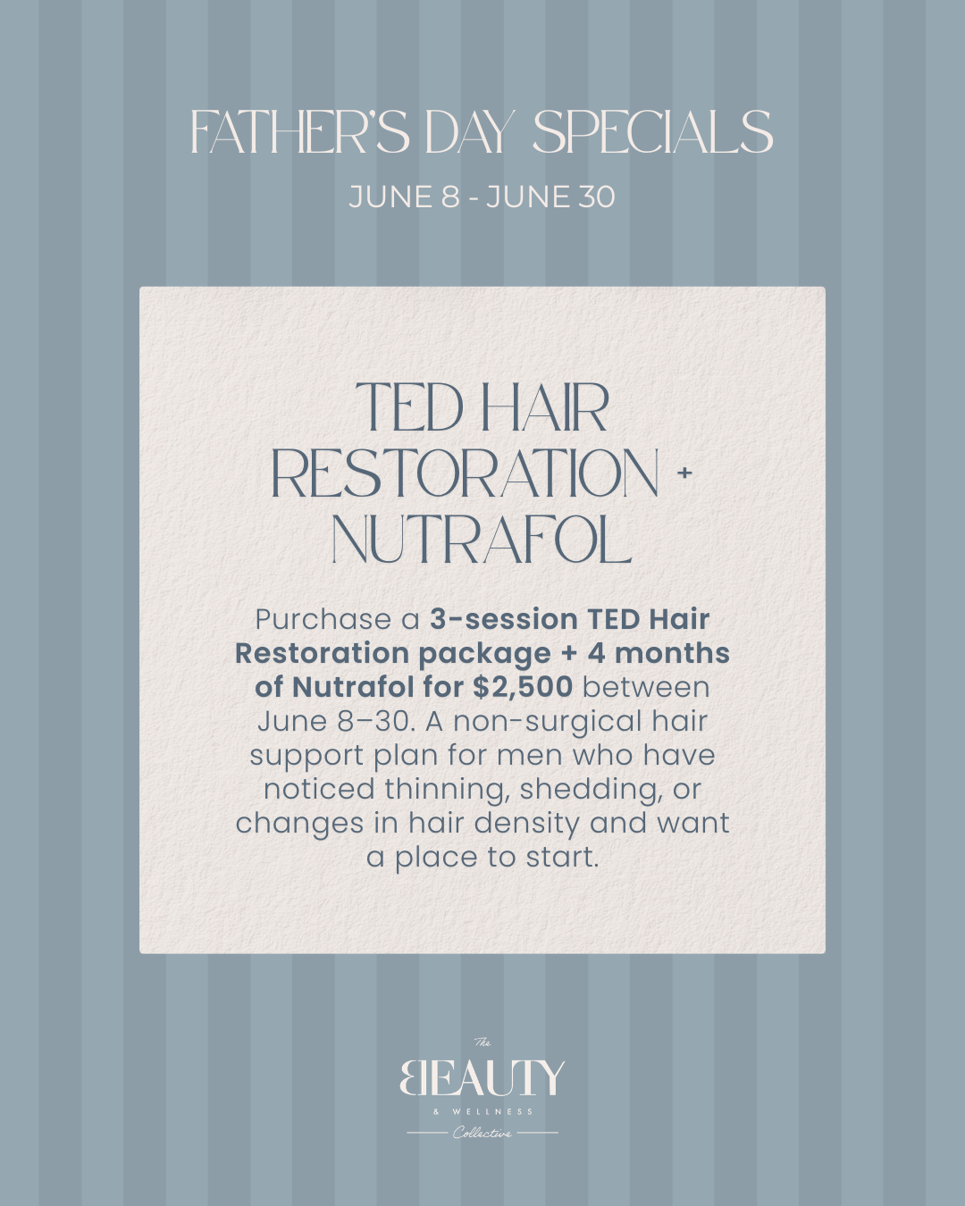 TED Hair Restoration + Nutrafol