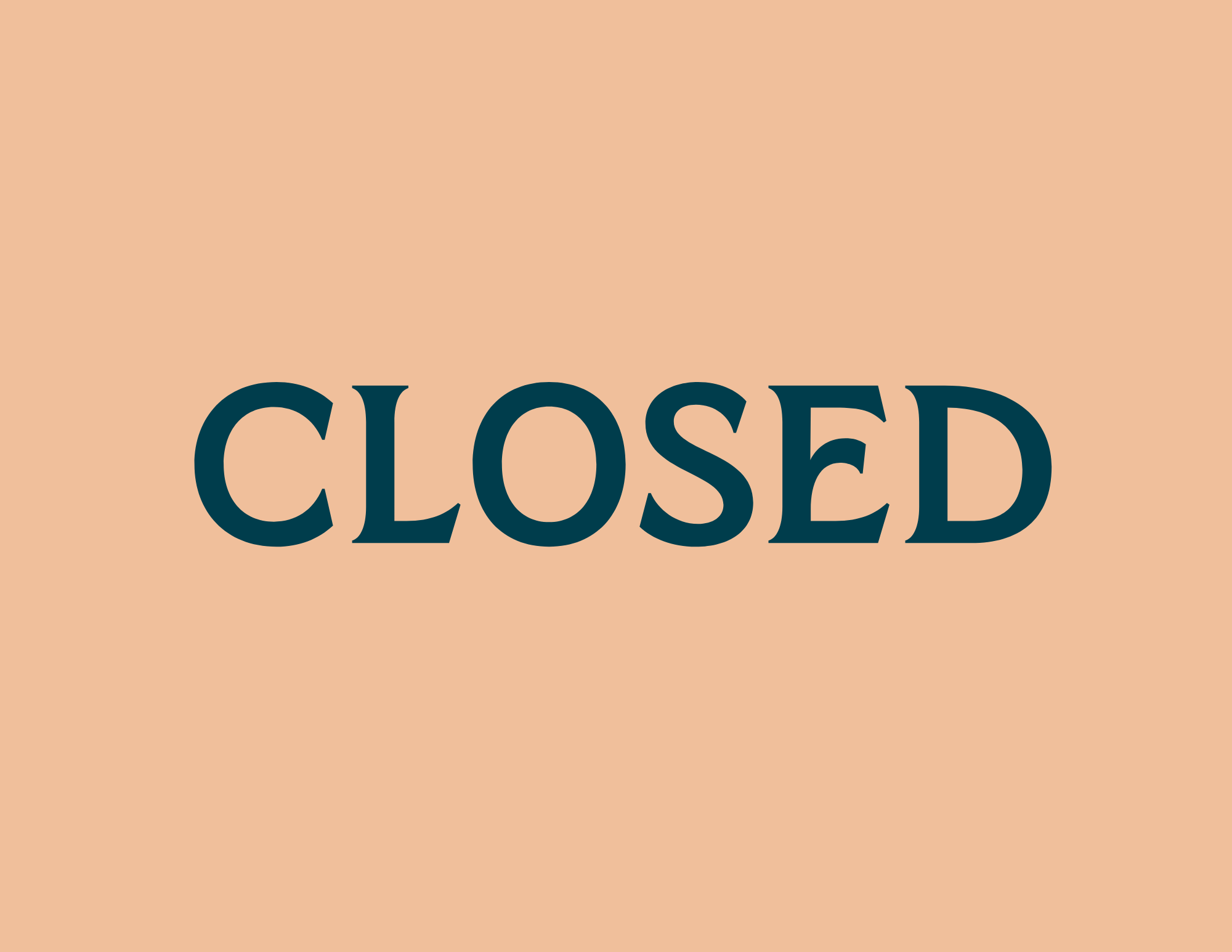 Closed - January Break