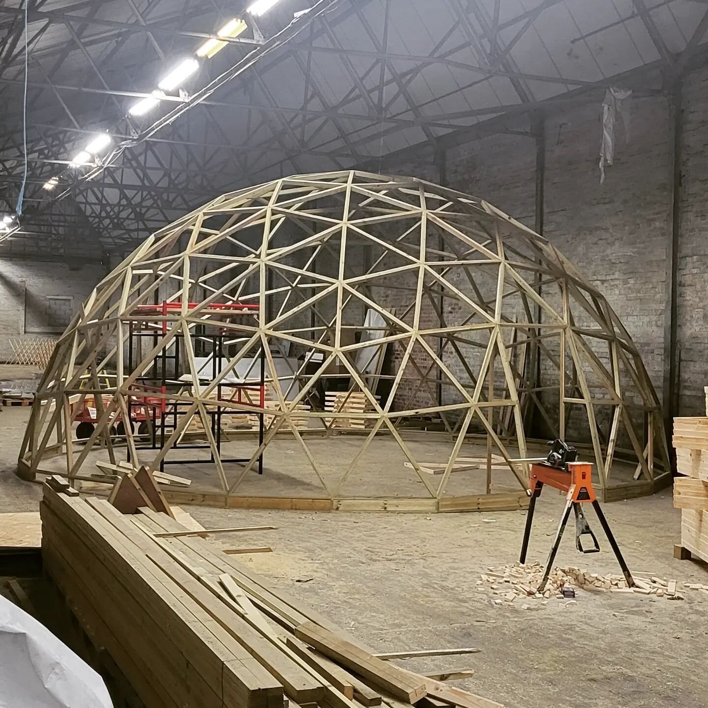 Still for sale if anyone is interested? 5v 8m Diameter Geodesic Dome frame. Buyer to collect or delivery available at cost. Full instructions can be given how to reassemble. Great DIY project for someone. Contact us for more details. 

#geodesicdome 