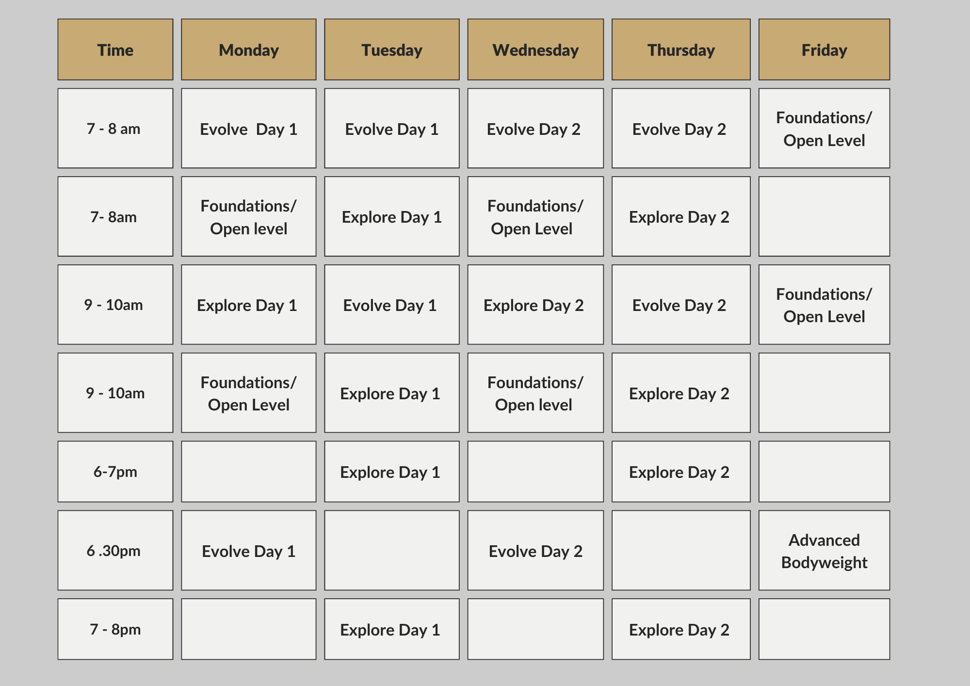 Our System & Schedule — Uptown Movement Inwood