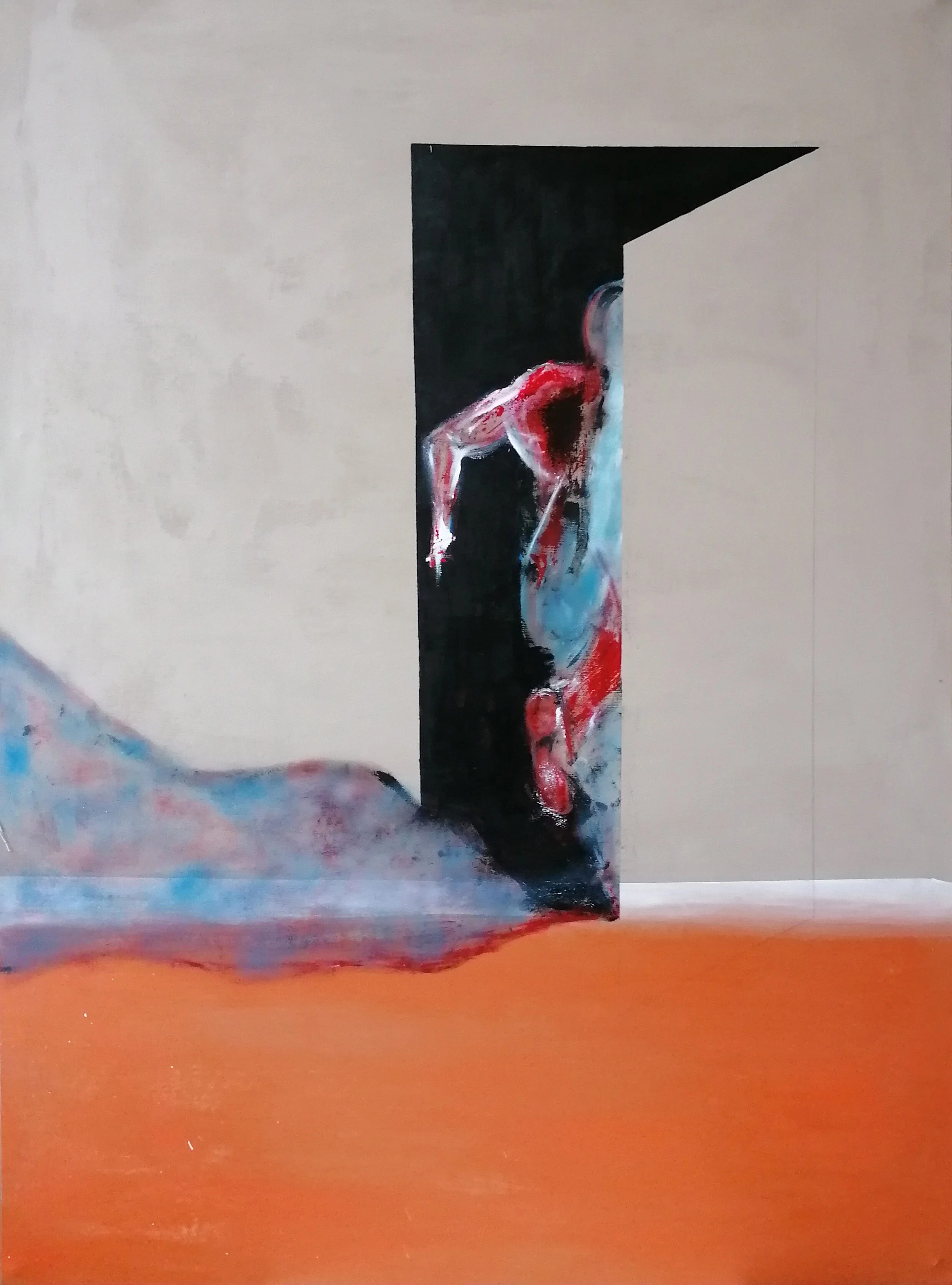 James Hallinan, Different rooms no.1, 110x150, oil acrylic oil pastel on canvas.jpg