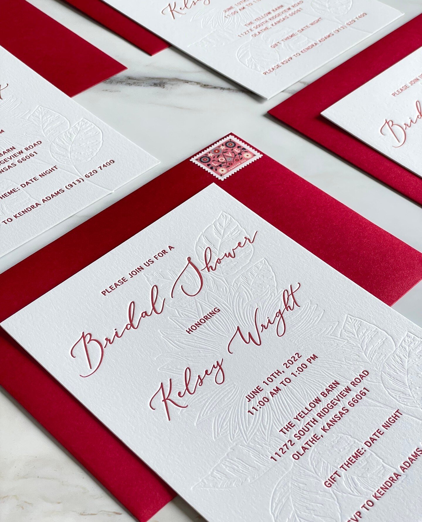 This invitation holds a special place in my heart as this is my first letterpress job, and who's the lucky client... MY SISTER! I had so much fun designing and surprising her with this invite. Even though this is my first letterpress job, it won't be