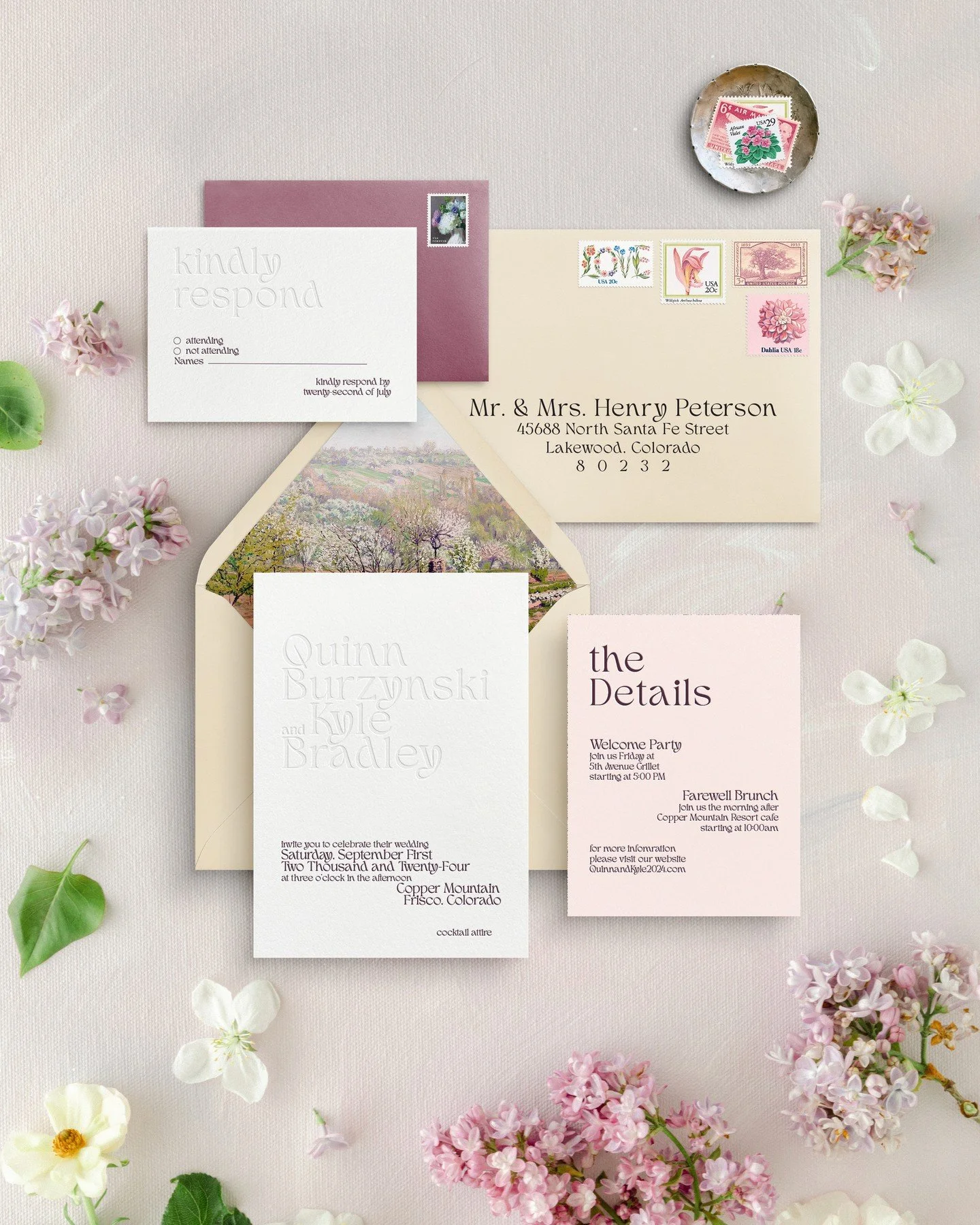 Sneak peek: our new semi-custom letterpress suite drops this October! Customize with your choice of colors and wording. 

#penstruckdesign #weddinginvites #letterpress #customstationery #semicustominvitations #letterpressinvitations #invites #letterp