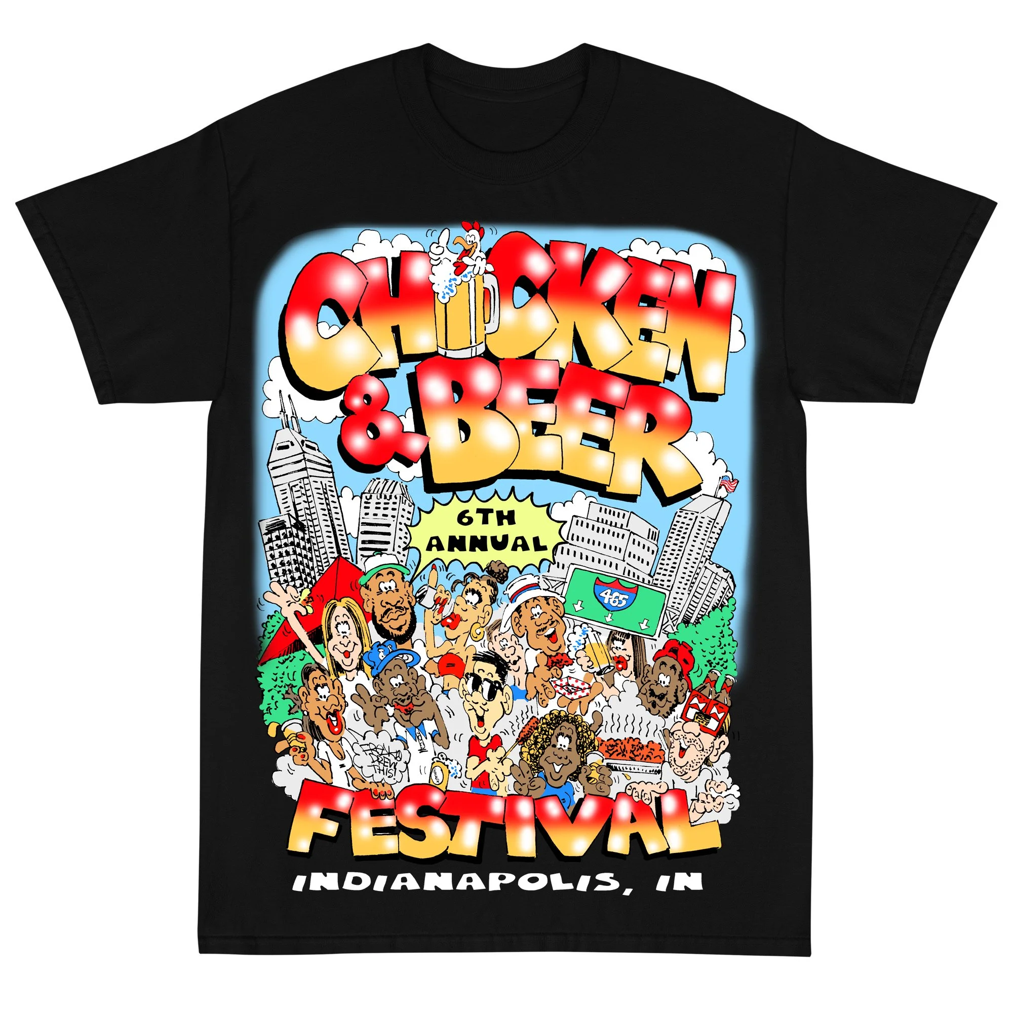 Freako Ricko + Chicken & Beer Festival Tee (Black)