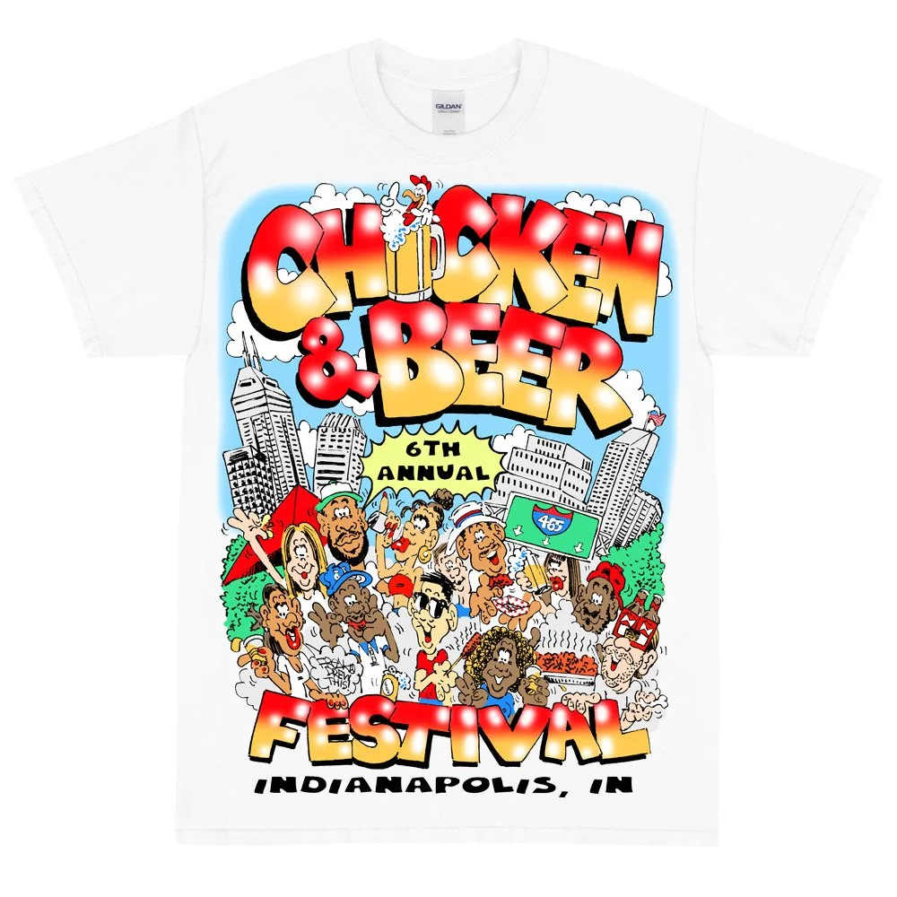 Freako Ricko + Chicken & Beer Festival Tee (White)