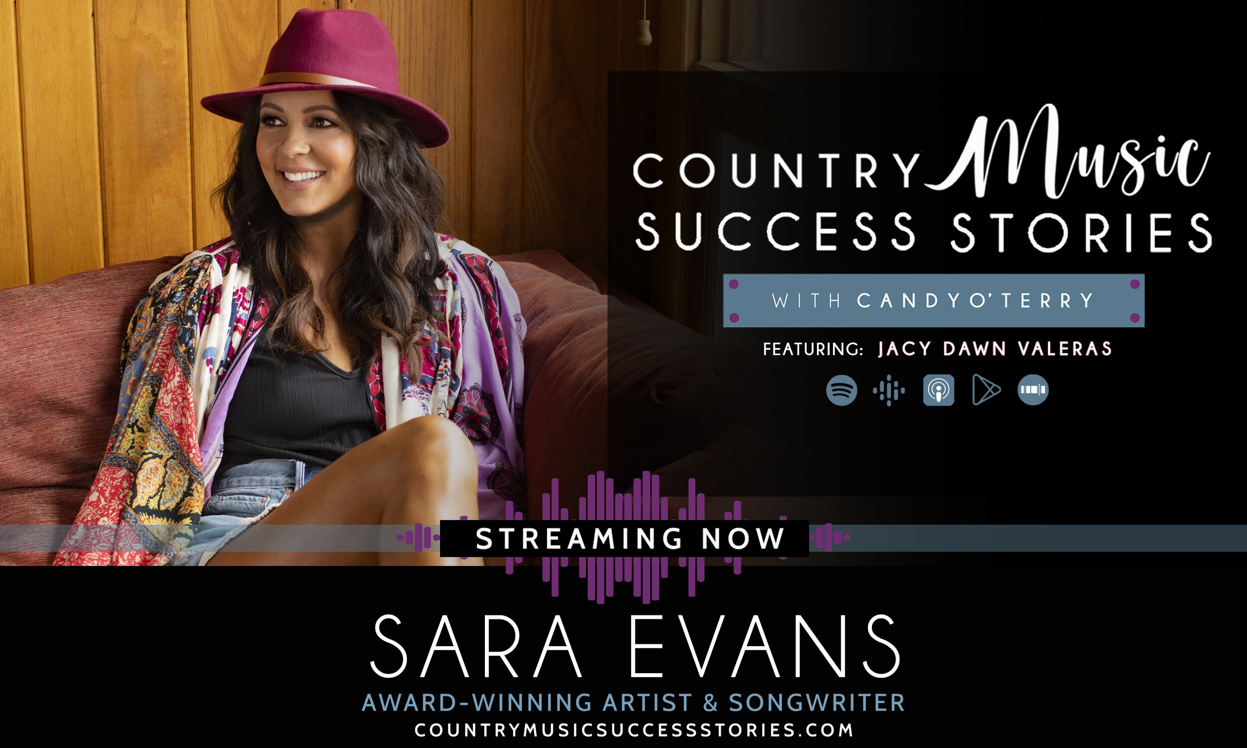 Country Music Success Stories with Candy O'Terry Podcast Releases Intimate Conversation with Longtime Country Hitmaker, Sara Evans