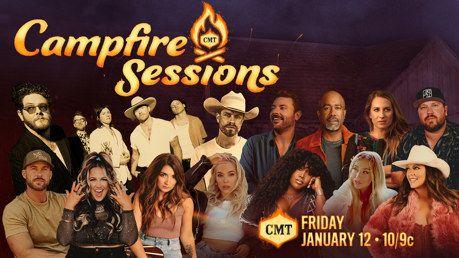  “CMT CAMPFIRE SESSIONS” Season 3 to premiere Friday, January 12th at 10p/9c   