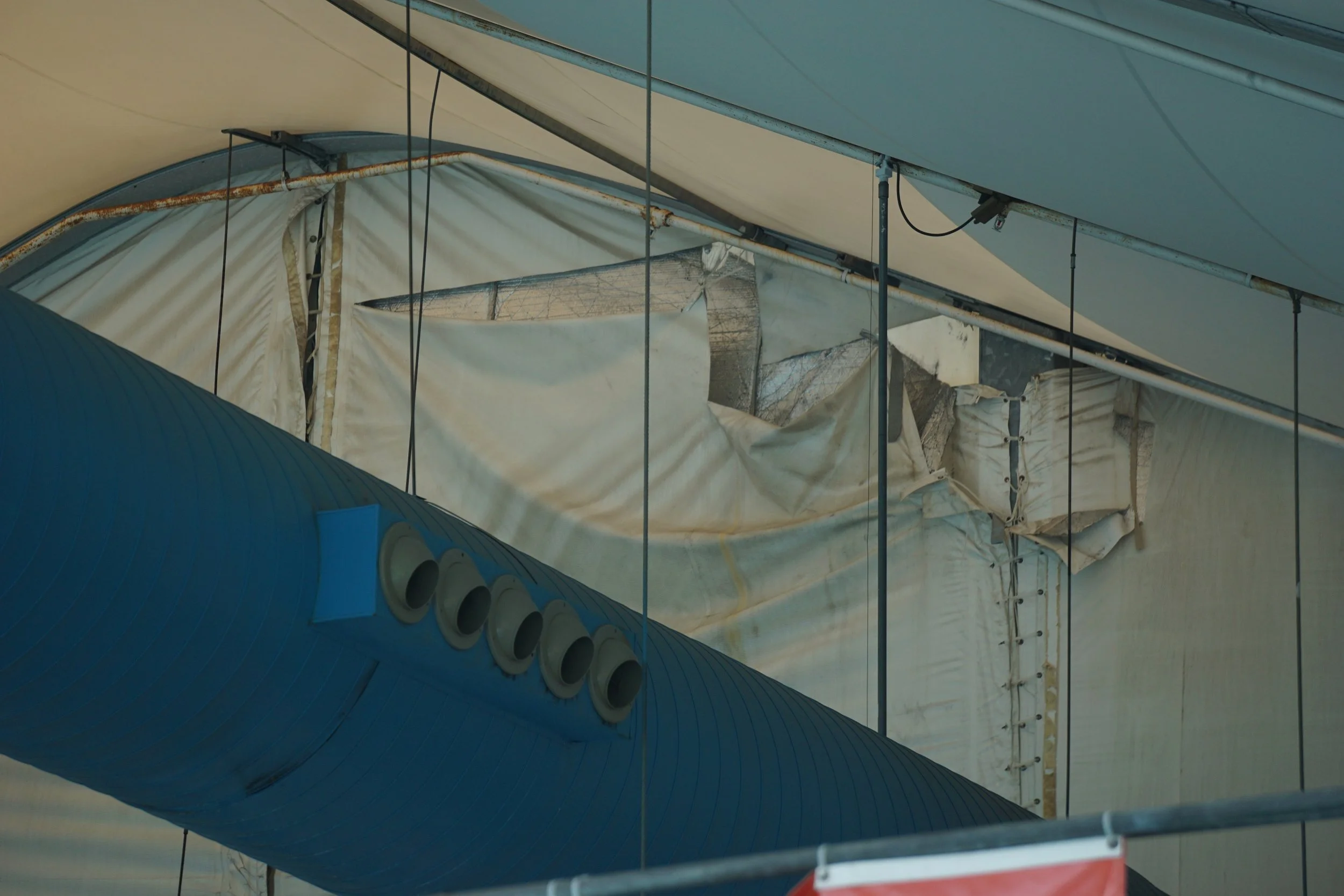 Tent Panel with zip ties
