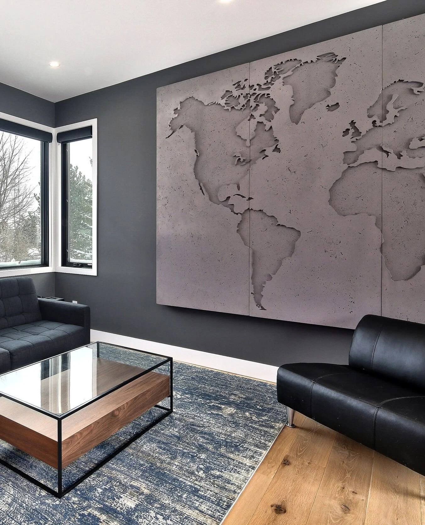 Modern home office vibes.
Custom Home Builder: @carter_allen_ltd
Concrete wall map: @dekkoconcrete
#carterallen #carterallenltd #customhomebuilder #homeoffice #modernhomeoffice #wallmap #concretewallart 