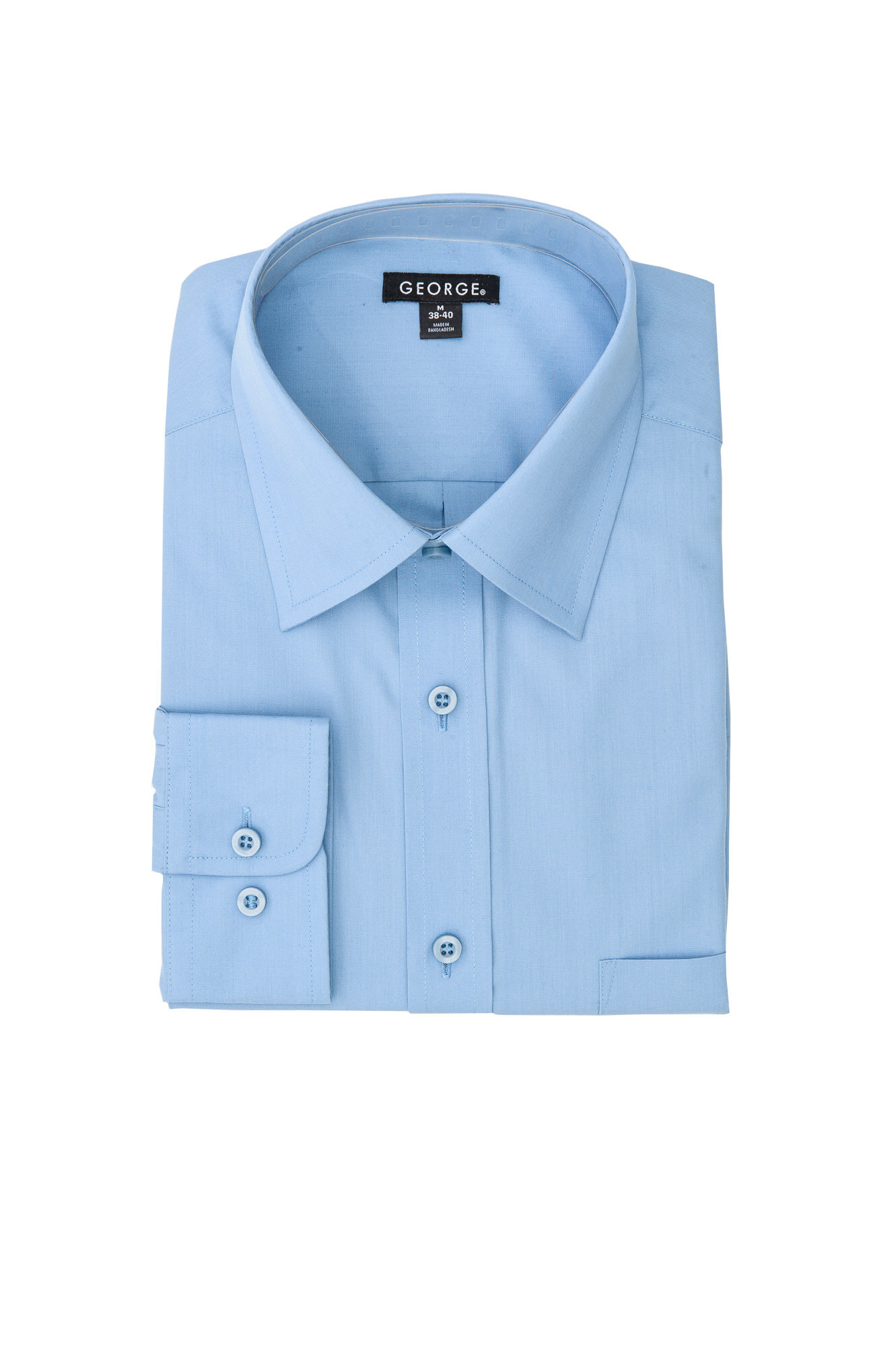 Light blue men's dress shirt folded neatly.