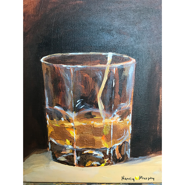 Crown Royal bar art, Whiskey glass artwork, Bar themed wall decor, Classic cocktail poster, Whiskey on the rocks wall art, Whiskey painting, Refreshing drink art print, Relaxing drink décor