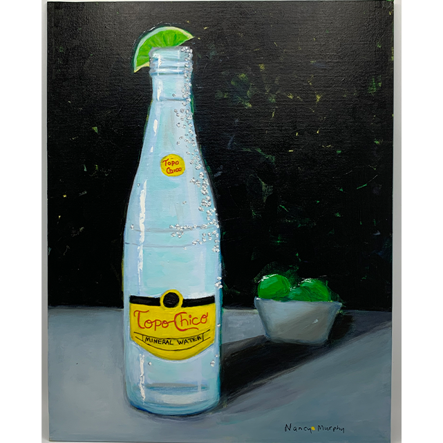 topo chico bottle art print, refreshing beverage artwork, beverage themed wall decor, drink lovers poster, topo chico wall art, kitchen decoration, drink themed painting, crisp and refreshing decor