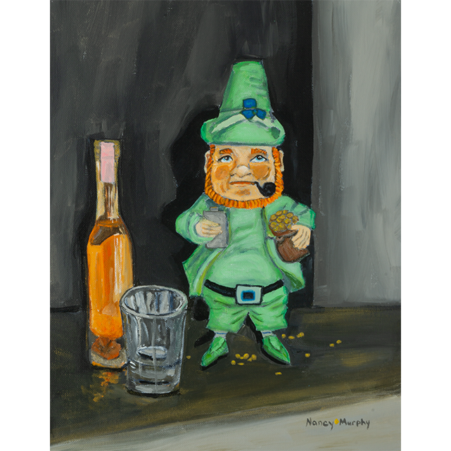 Leprechaun Art, Leprechaun art print, Mythical wall decor, Leprechaun wall art, Celtic home decoration, Leprechaun painting, Whimsical leprechaun art print