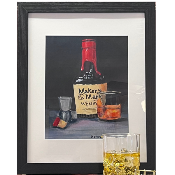 bar art, makers mark, makers mark painting,