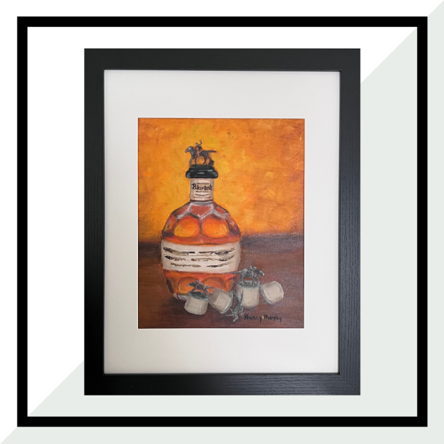 Blanton burbon, bar art, blantons art, bourbon art