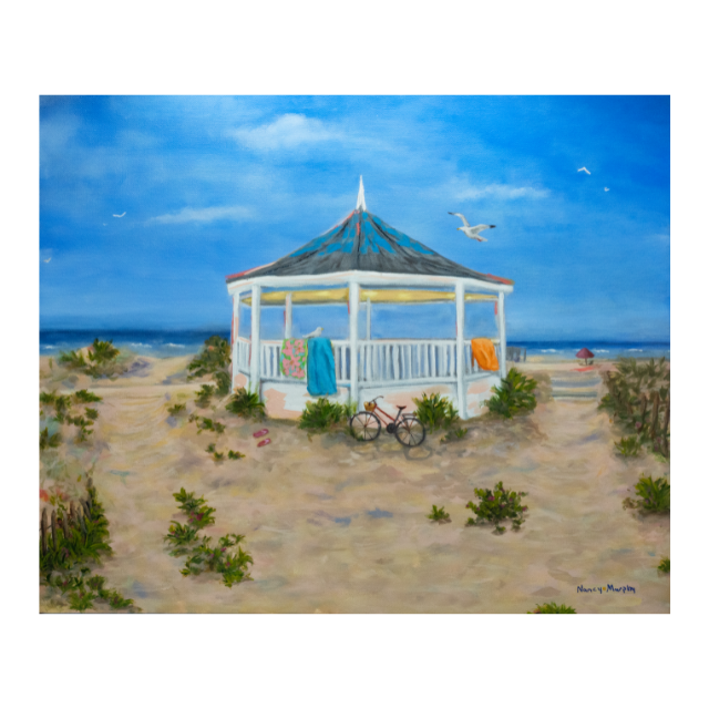 coastal art, nautical art, beach gazebo
