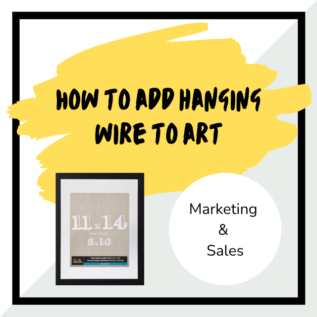 how to add hanging wire to a painting