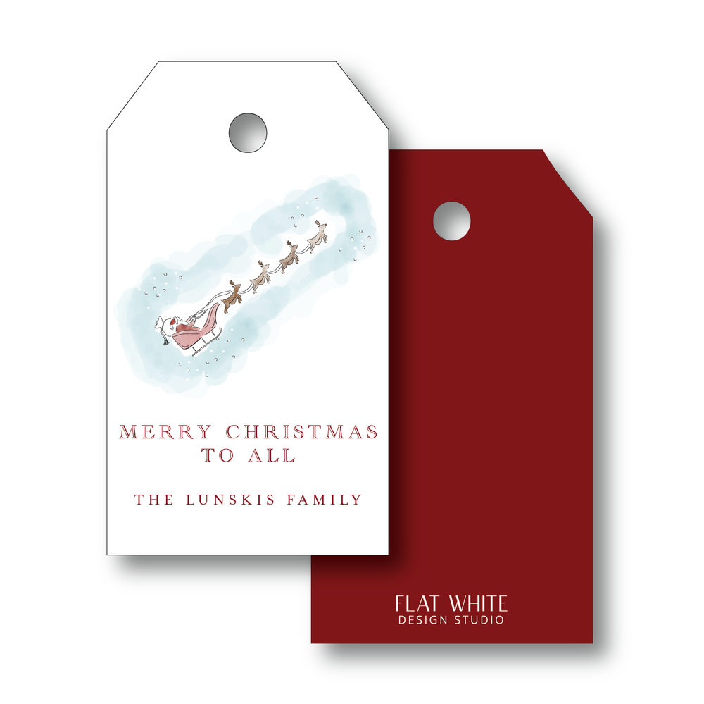 Holiday Gift Tags Instant Download — White Confetti Box