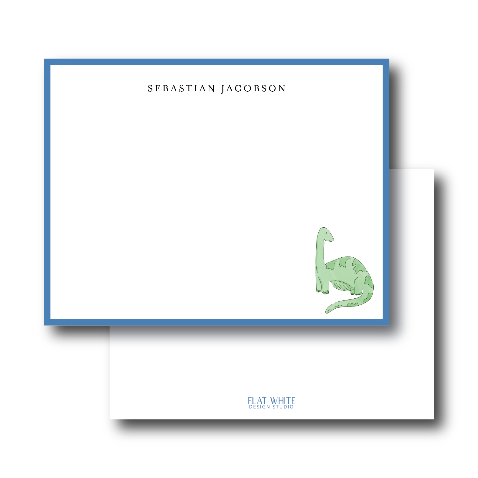 dinosaur kids stationery dinosaur right green .png