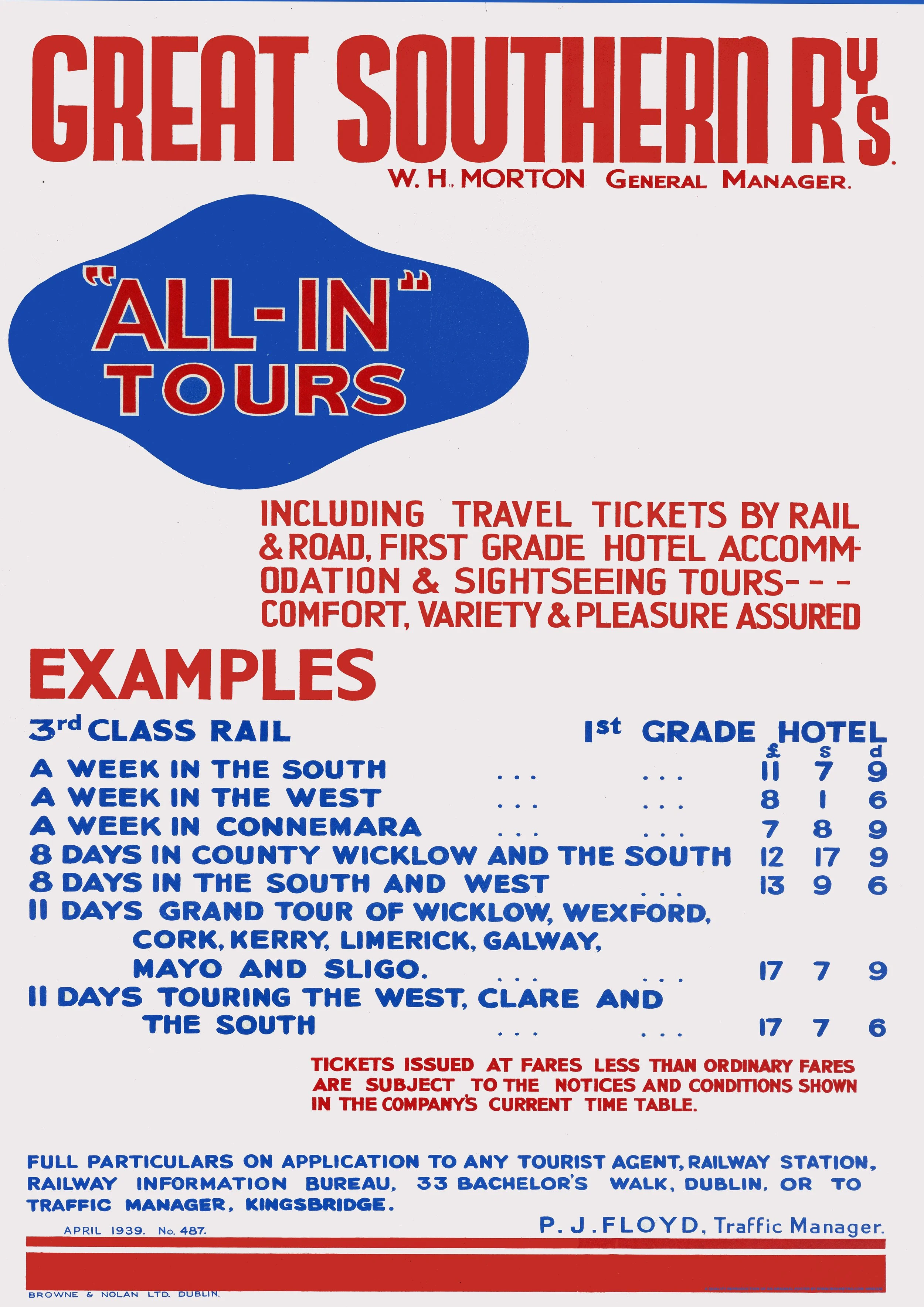G.S.R. 'ALL-IN TOURS' 1939 A2 POSTER