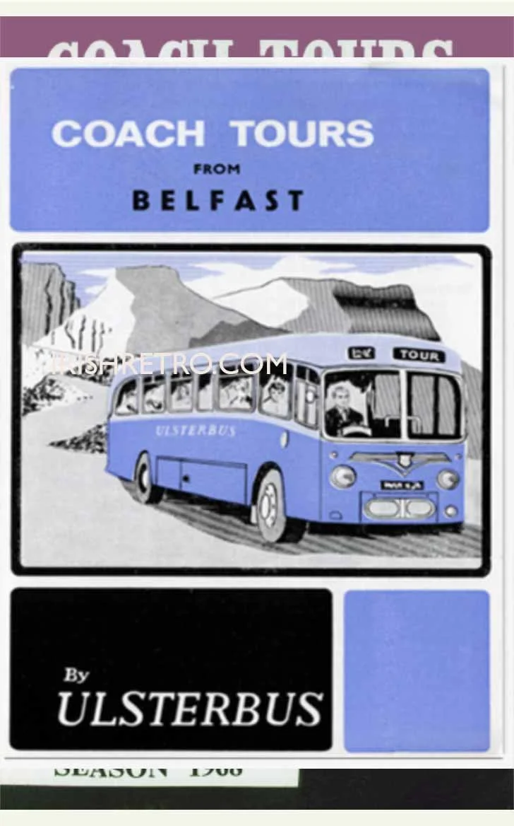 ULSTERBUS TOURS 1967. A4 MOUNTED PRINT — IRISH RETRO TRANSPORT