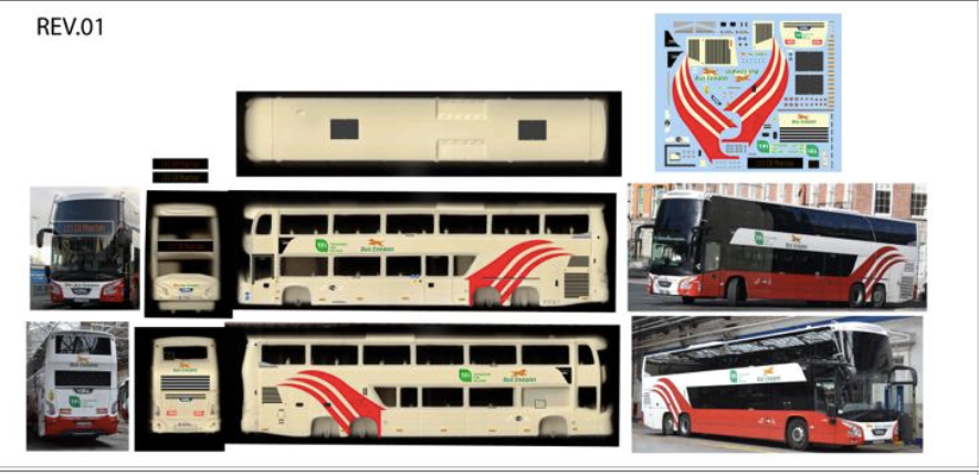 BÉ - DECAL SHEET - VDL FUTURA FDD2 - BUS EIREANN 'SWOOSH' VERSION