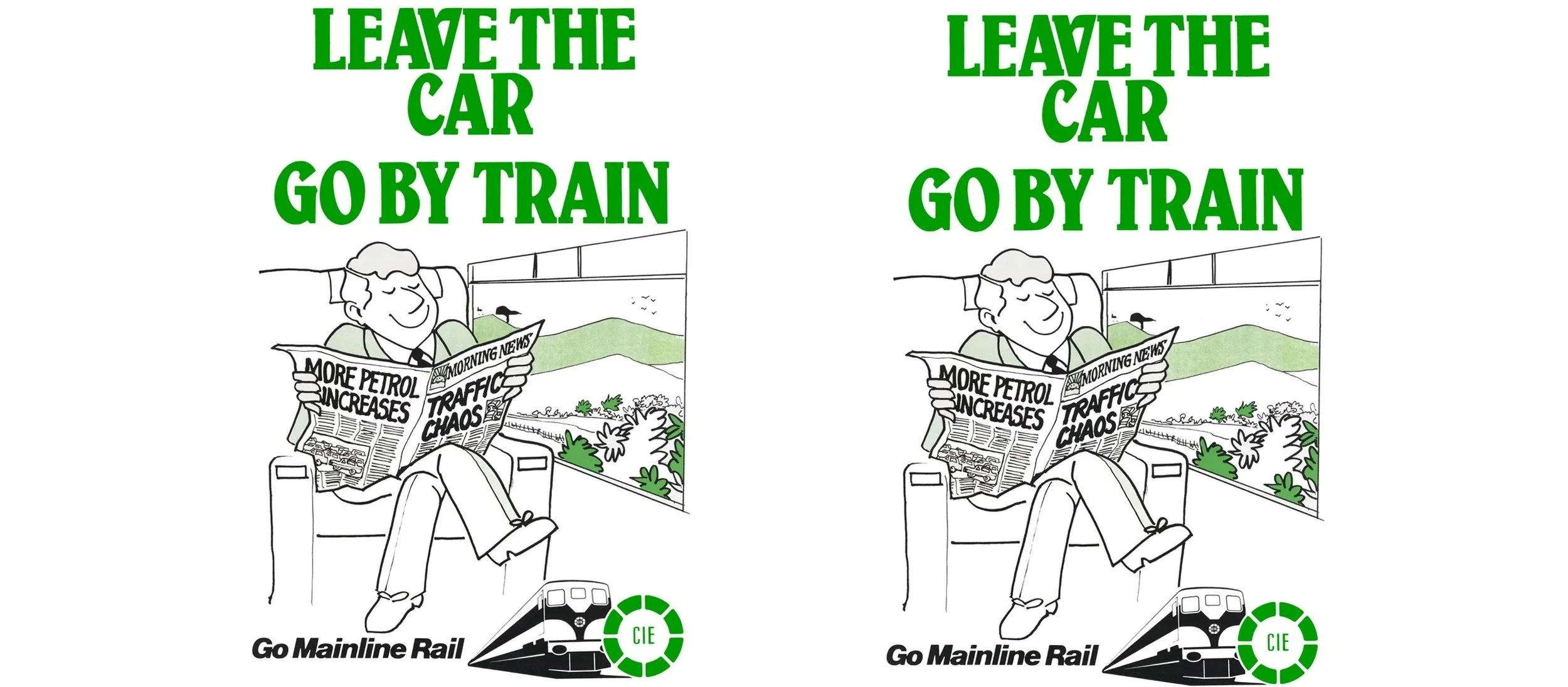 CIE 1970s LEAVE THE CAR MUG