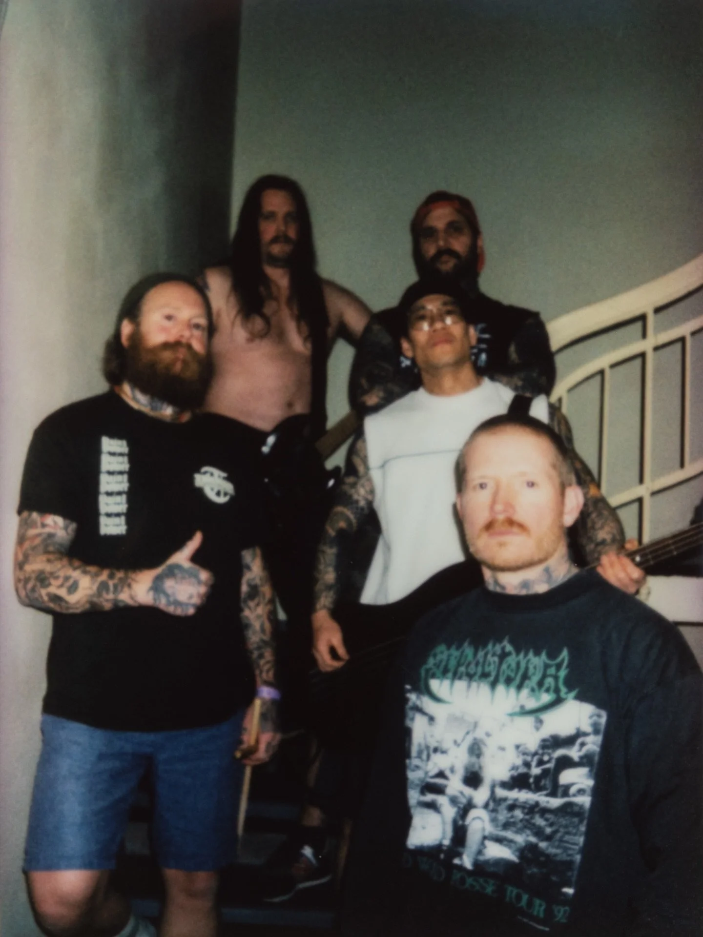 Purified in Blood backstage at Folken in Stavanger before the first gig of the Primal Pulse Thunder release tour in March.

Tonight's benefit gig at Tribute in Sandnes will be their last of 2025.