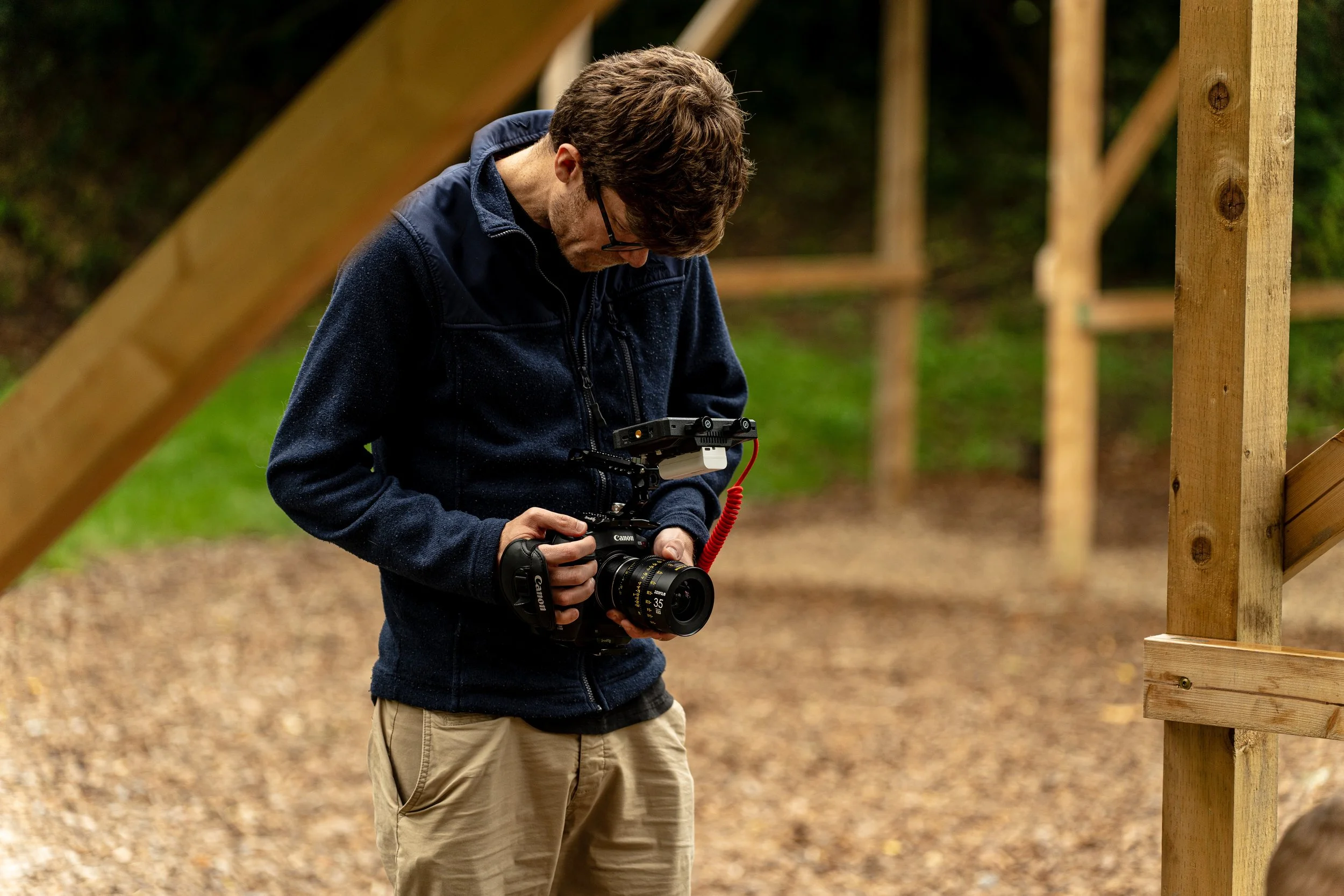 Daniel Butler Creative Director Filming on the Canon C70