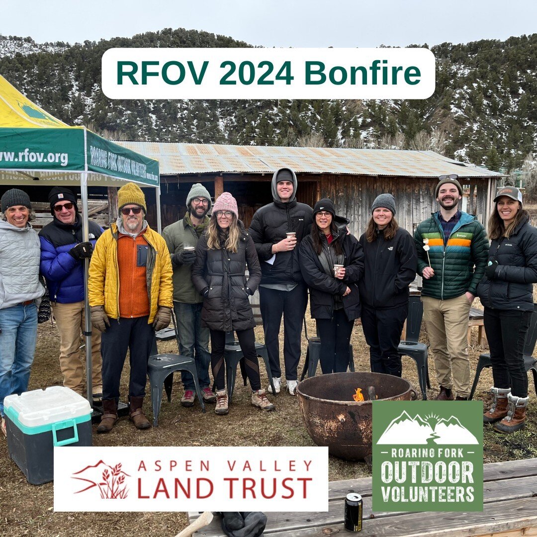 RFOV and @aspenvalleylandtrust are excited to bring you another bonfire get-together. Last year's bonfire was such a success and though the project season will be here before we know it, we miss you and want to hang out! Bring your friends and family