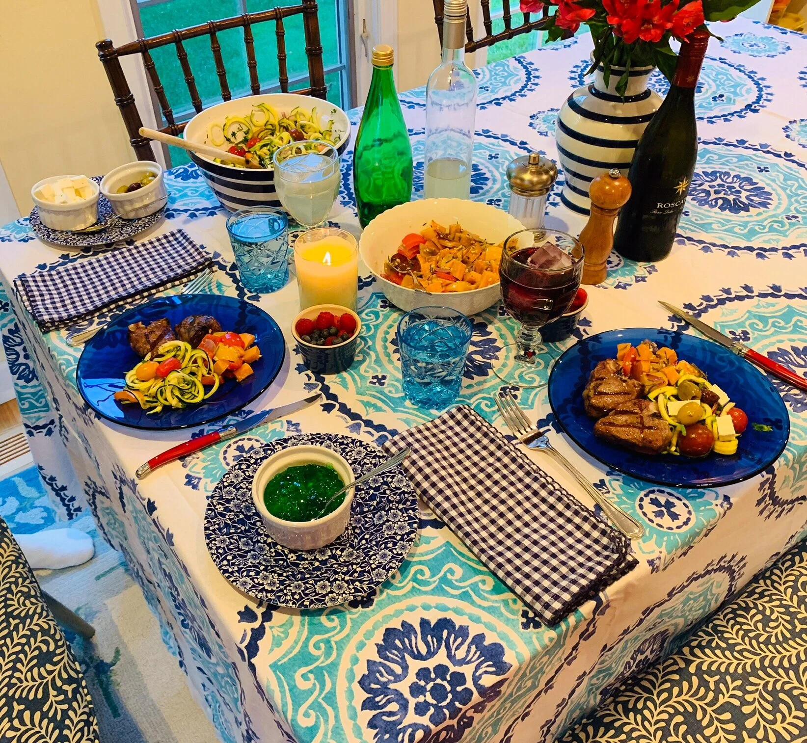 Lamb Chop & Mediterranean Zoodle Salad