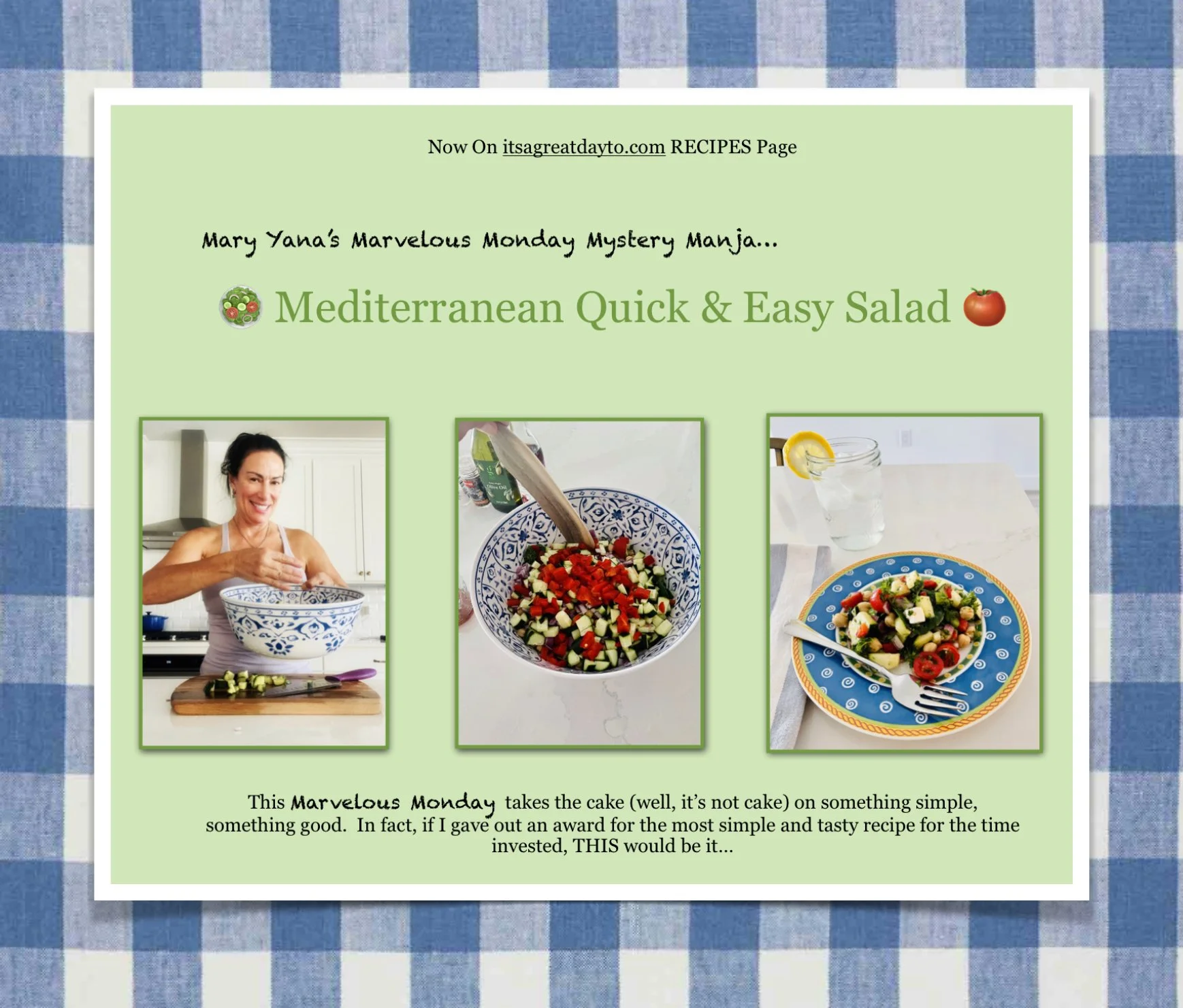 🥗 Mediterranean Quick and Easy Salad 🍅