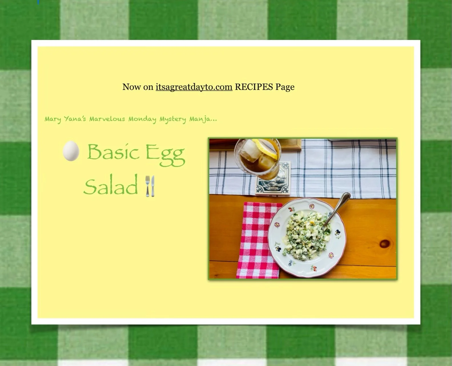 🥚 Basic Egg Salad 🍴