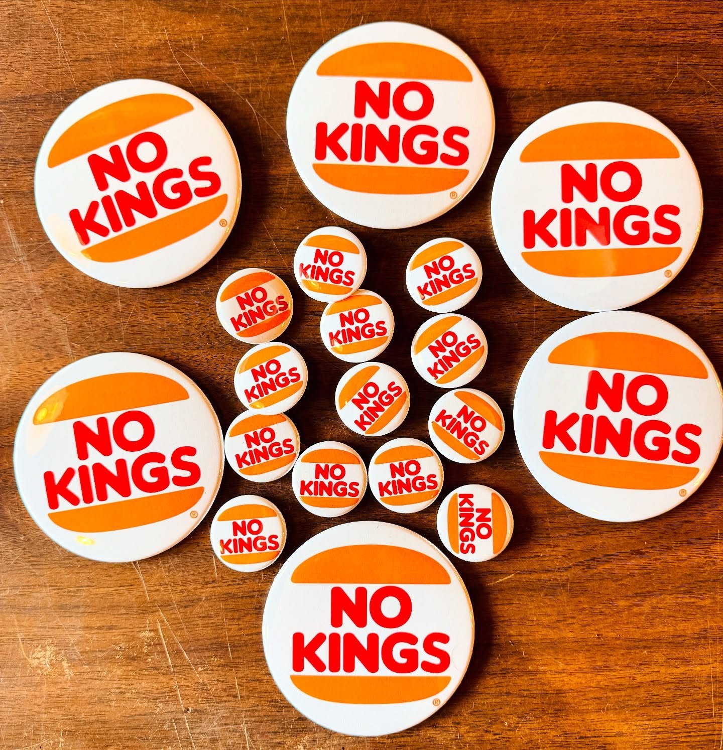 Now available in pin and magnet form. 1.25&rdquo; and 3.5&rdquo;
#nokings #fatrabbitky
