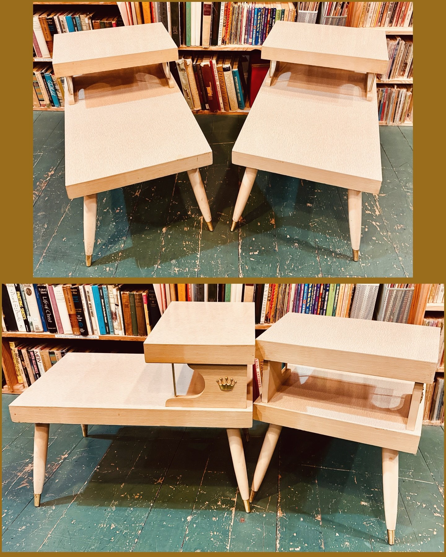 Matching set of vintage side tables. Nice condish. $60
#vintagefurniture #fatrabbitky