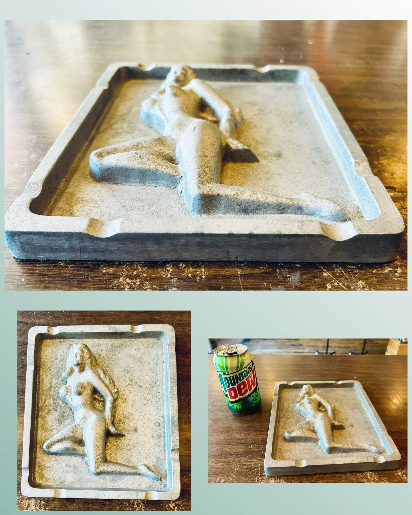Excellent large (8&rdquo; x 9&rdquo;) vintage ashtray. Boobies! $25
#fatrabbitky#vintageashtray