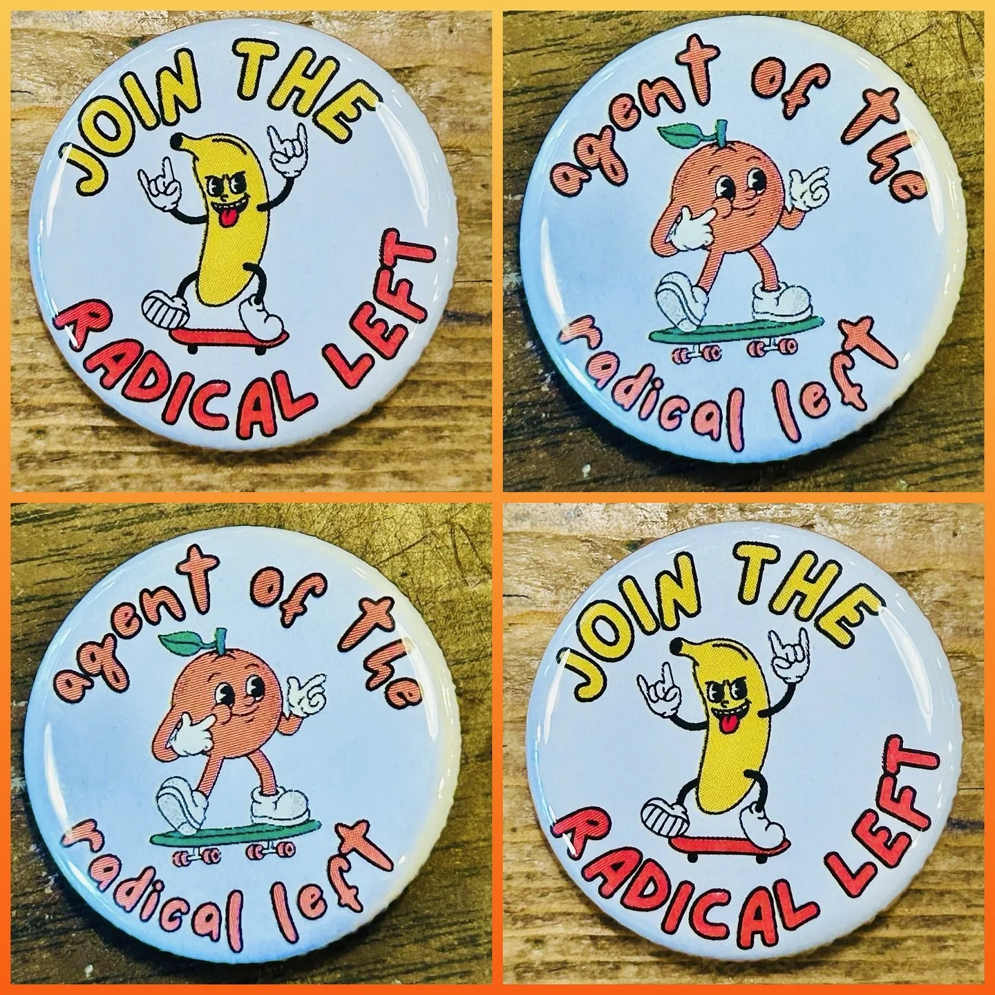 Be the Raddest Lefty on the halfpipe with these new buttons! Don&rsquo;t bail though, because people as Rad as you don&rsquo;t get to have healthcare!
#fatrabbitky #radicalleft #sk8 #Rad