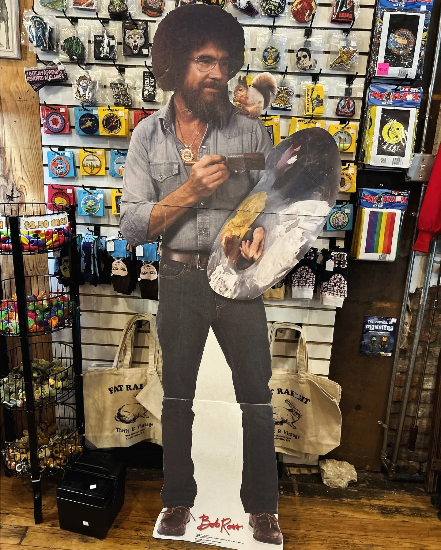 Live alone? Not anymore. $40 for Bob. 
#bobross #fatrabbitky