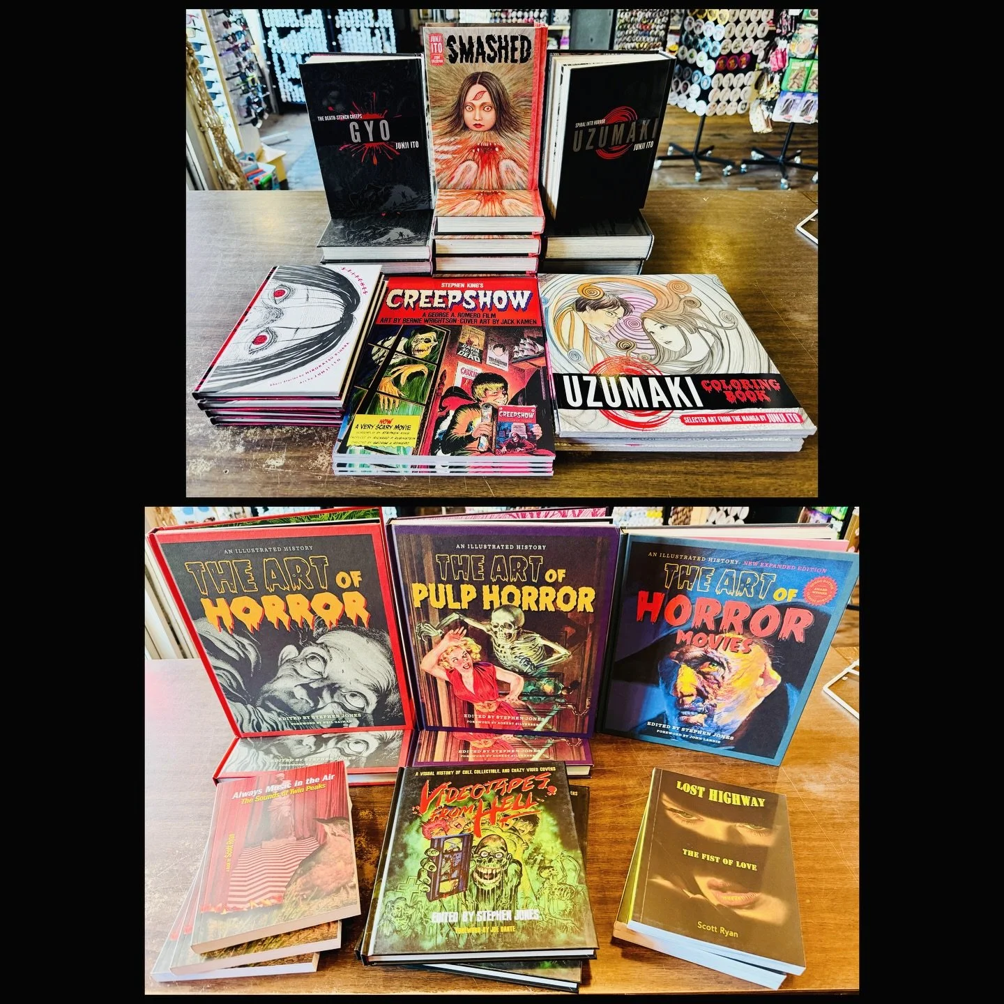 Know someone who only wants gnarly sh*t for the holidays? We&rsquo;ve got some good stuff here. All direct from the publisher. 
#junjiito #creepshow #artofhorror #davidlynch #videotapesfromhell