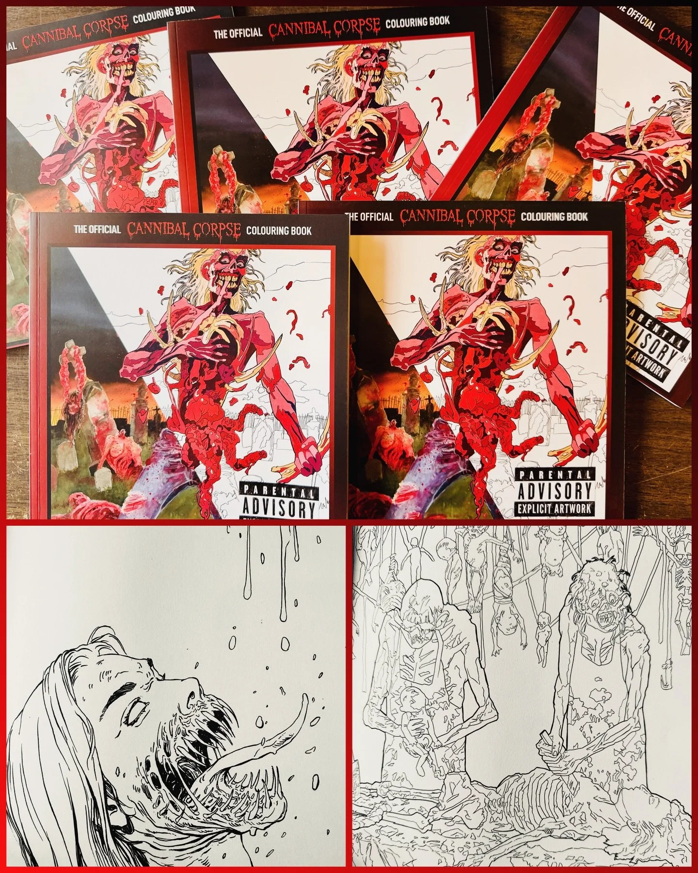 Very pleased to be able to offer the Official Cannibal Corpse Coloring Book for you and yours. $20 each. 
#cannibalcorpse #coloringbooks #fatrabbitky #guts