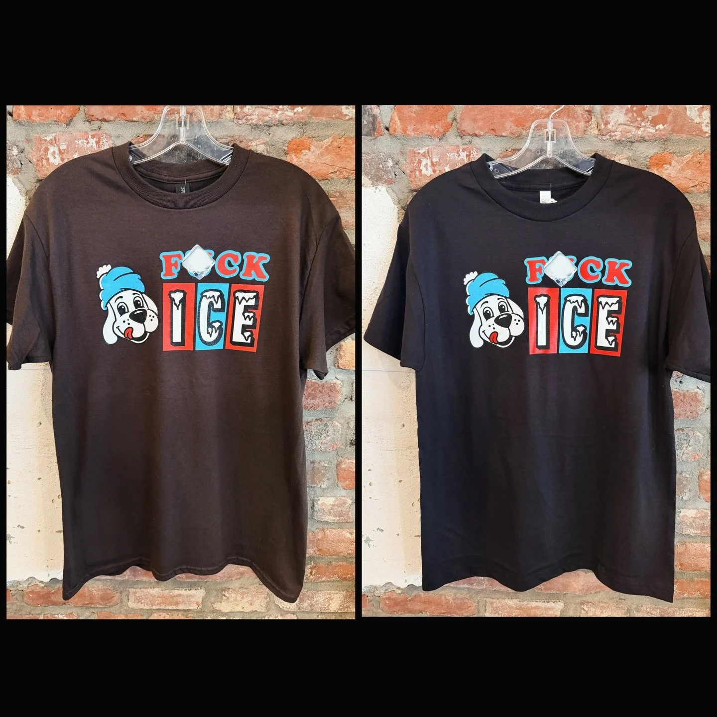 F*CK ICE shirt restock! S-2X available in heavyweight chocolate brown or black tees. $16 ($18 for 2X). Thanks again to @meme_tech !
#fuckice #fatrabbitky